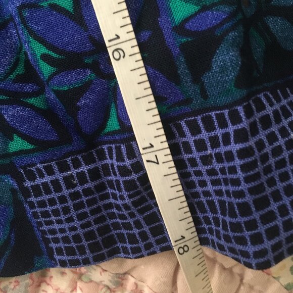 Vintage Lee Winter tropical flowy summer shorts, dark blue (Women's size XS - S) - Picture 13 of 13